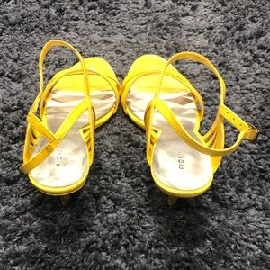 Yellow Fioni Heels 9.5